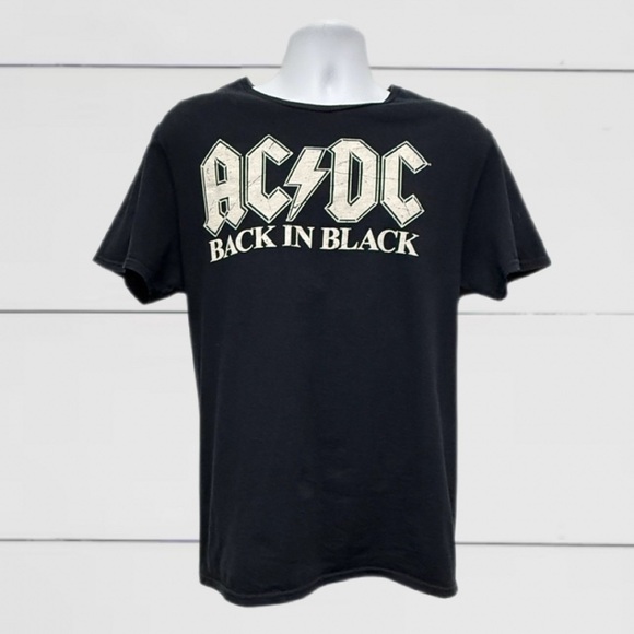 Shirts | Acdc Back In Black Rock Band Tee Shirt Black Vintage Style ...
